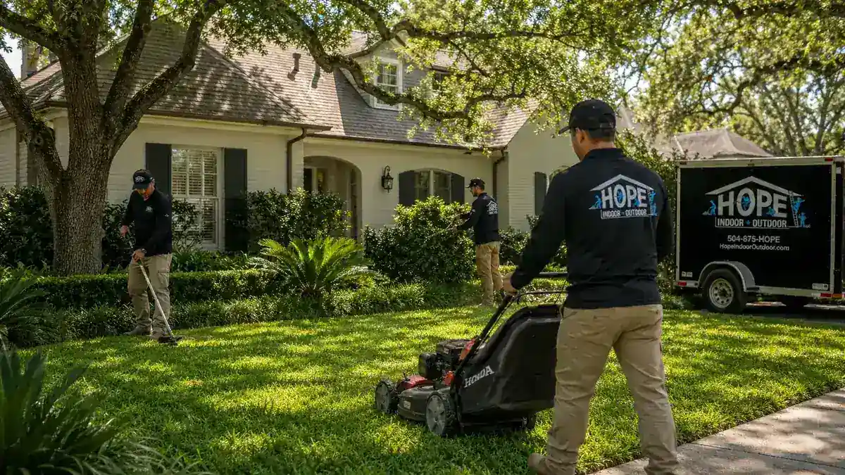 Local Hope Indoor & Outdoor lawn care crew serving a Metairie home